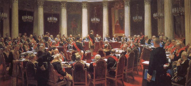 Ilia Efimovich Repin May 7, 1901 a State Council meeting